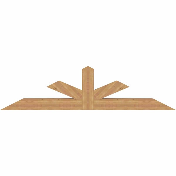 Ekena Millwork Saratoga Smooth Timber Gable Bracket, Western Red Cedar, 84"W x 21"H x 5 1/2"D x 5 1/2"F, 6/12 Pitch GBW084X21X0606SAR00SWR - main